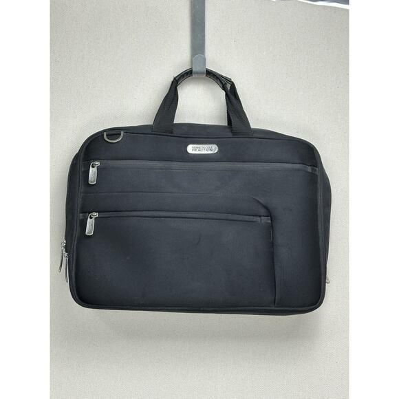 Kenneth Cole REACTION Leather Briefcase/Messenger Bag/Laptop Case Mens Carry On - Picture 1 of 16